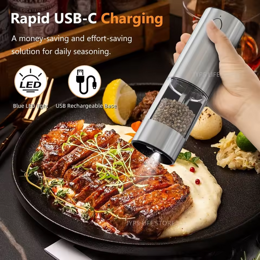 USB Rechargeable Electric Pepper Grinder