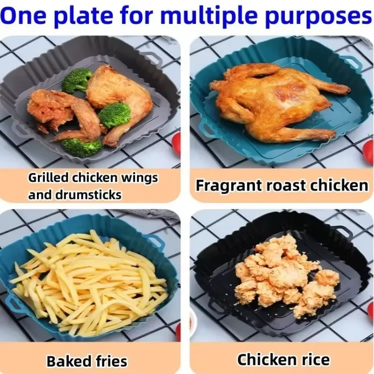 Non-Stick Silicone Air Fryer Tray – Easy Cooking & Cleaning