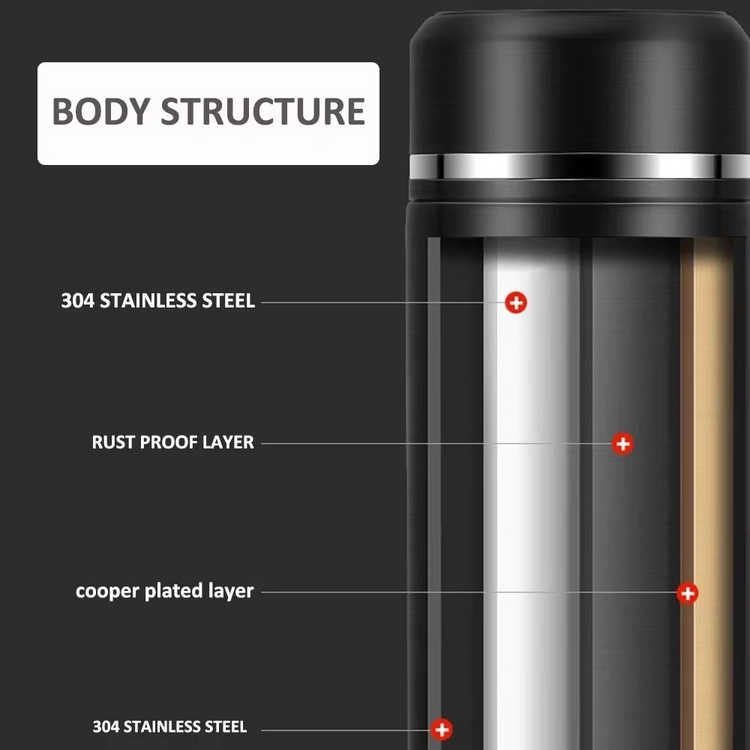 500ml Smart Thermos Bottle with Temperature Display - 304 Stainless Steel, Long-Lasting Heat