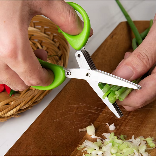 Multi-Layer Stainless Steel Kitchen Scissors – 3/5-in-1 Chopping & Cutting Tool