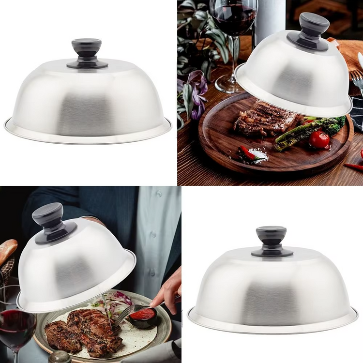 Stainless Steel Cheese Melting Dome – Perfect for Grilling & Cooking