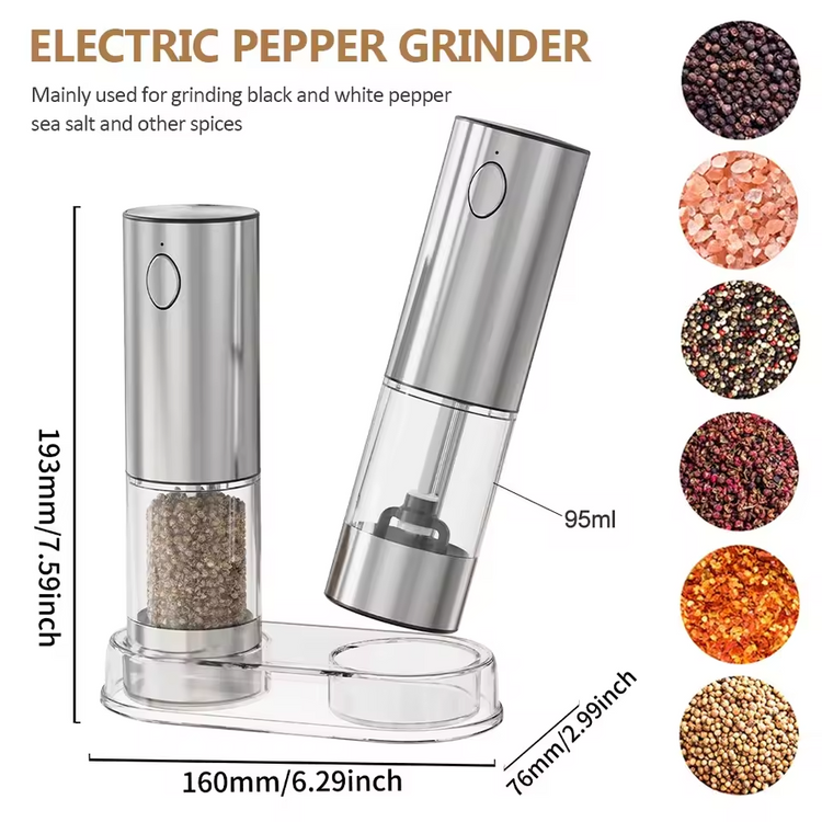 USB Rechargeable Electric Pepper Grinder