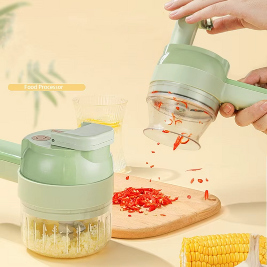 4-in-1 Wireless Electric Food Chopper & Slicer