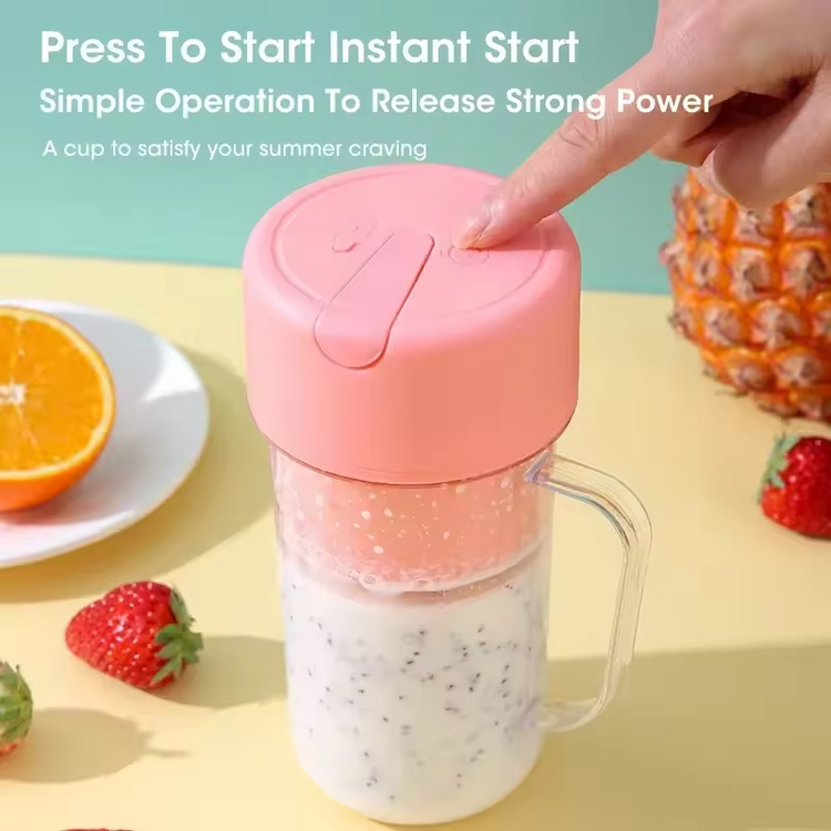 Portable USB Juicer Cup – 420ml Mini Blender with Straw