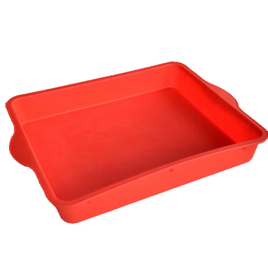 Non-Stick Square Silicone Baking Pan – Perfect for Cakes & Breads!