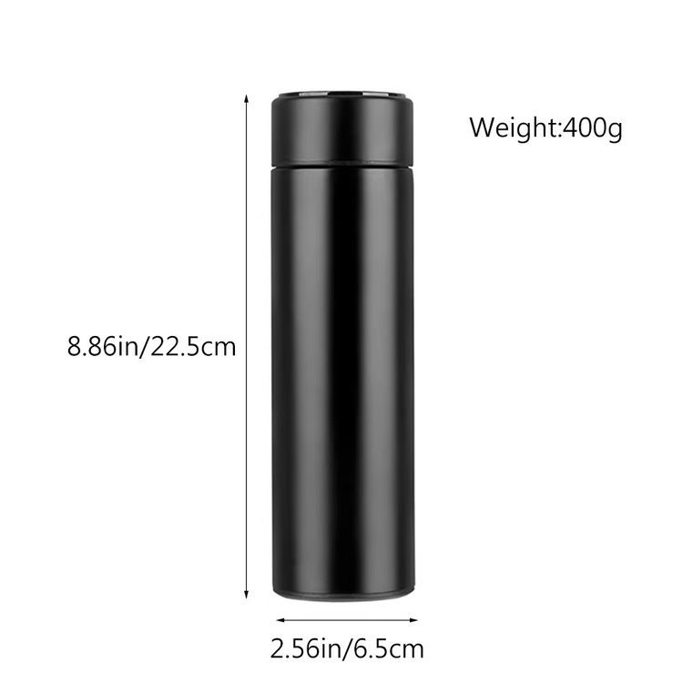 500ml Smart Thermos Bottle with Temperature Display - 304 Stainless Steel, Long-Lasting Heat