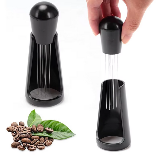 Multi-Needle Espresso Stirrer, Distributor & Tamper Tool for Perfect Coffee Grounds