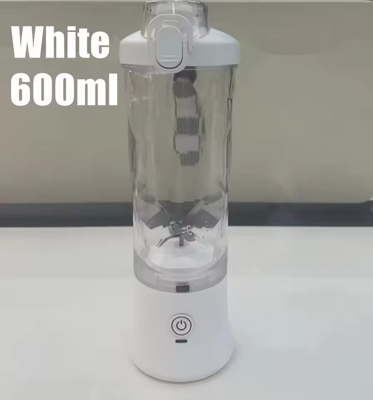 Tragbarer, über USB wiederaufladbarer Mixer: 600-ml-Smoothie-Maker mit 4000-mAh-Akku